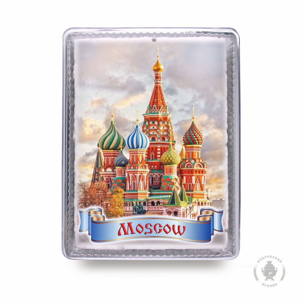  Пряник 600г MOSCOW с фотопечатью (в подарочной пластиковой упаковке)  в Майкопе